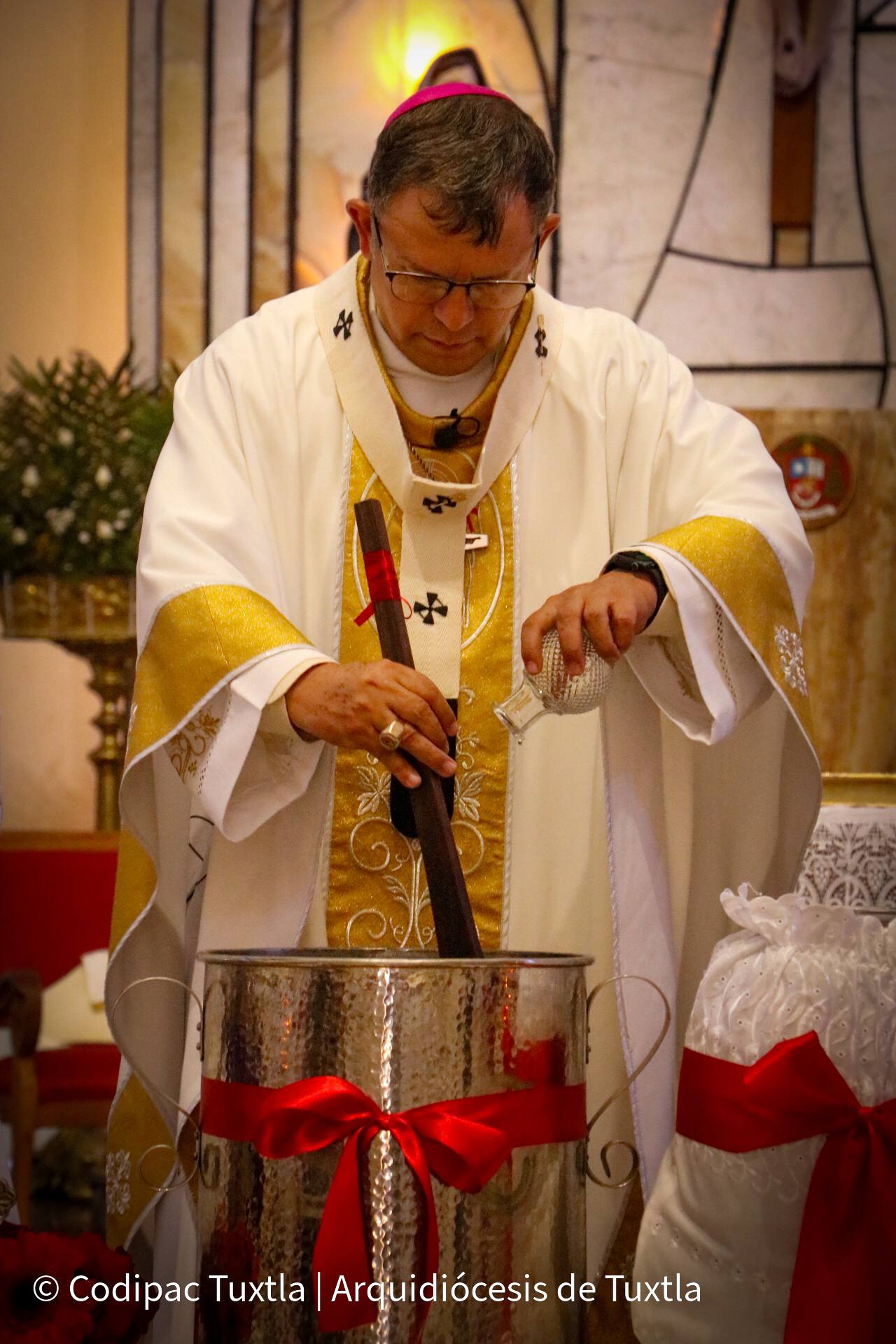 Celebración de la Misa Crismal en la Arquidiócesis de Tuxtla
